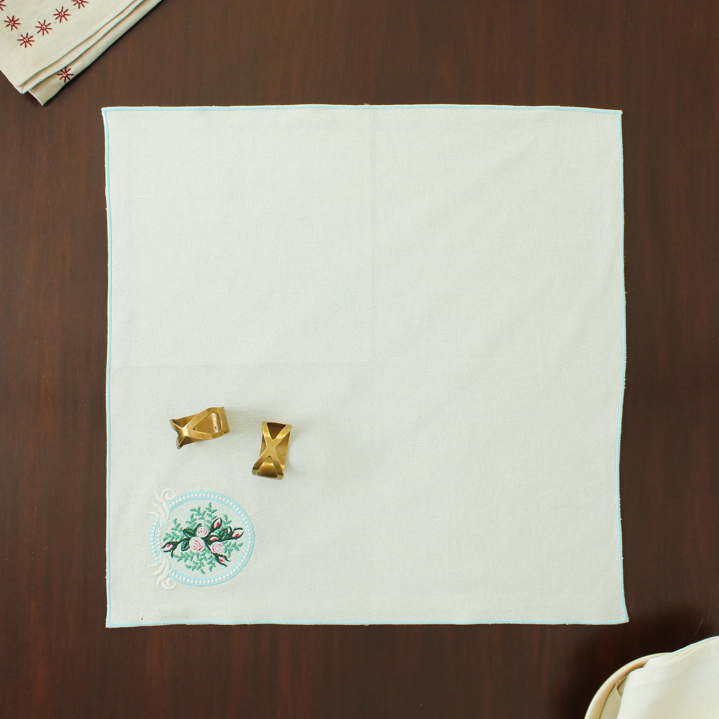 Jasmine Bloom Napkin-Ecru