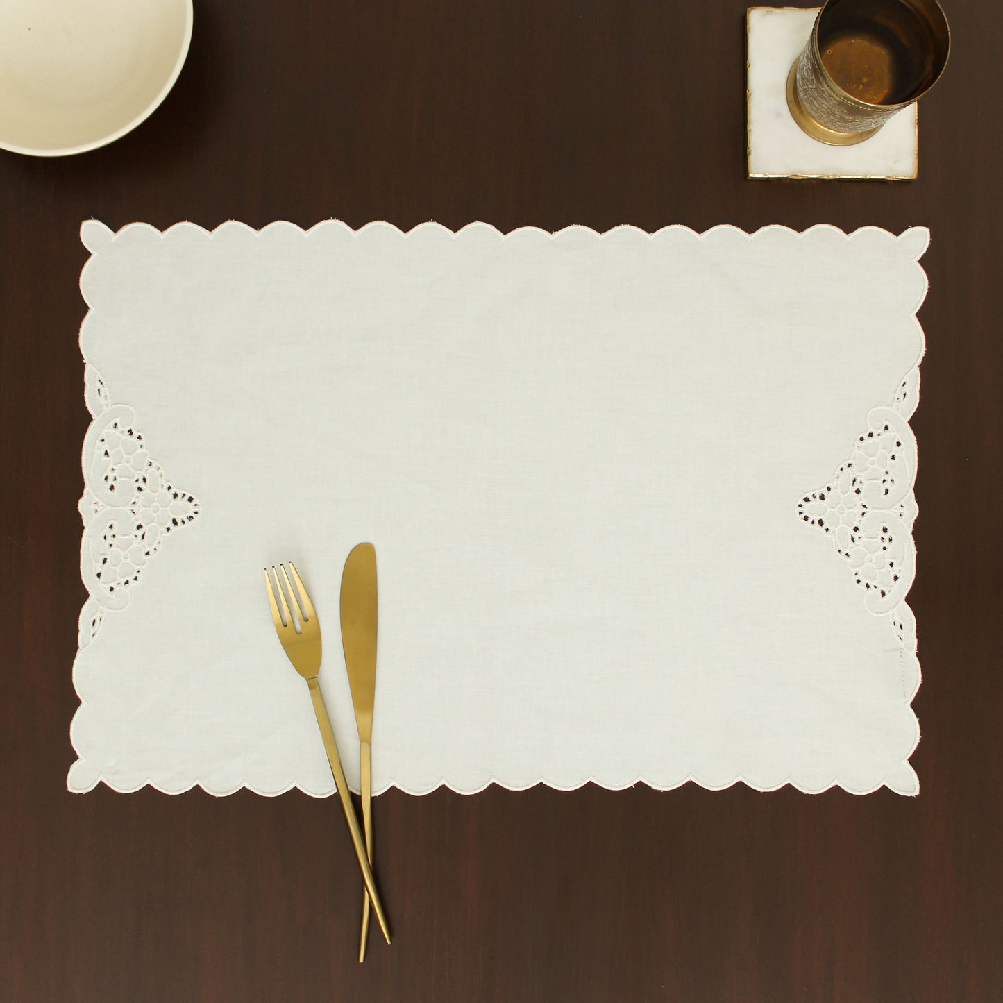 Bahar Placemat-Ecru