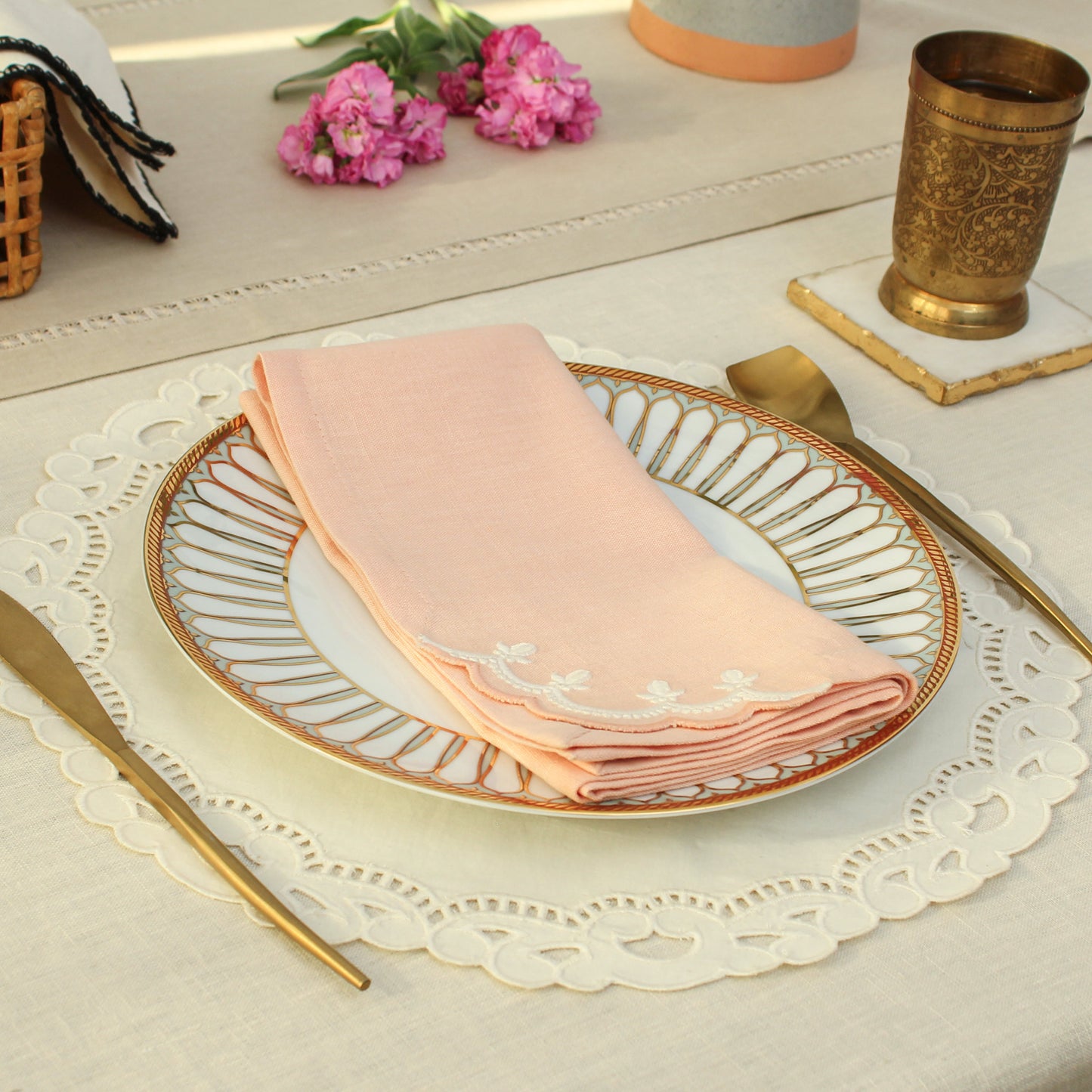 Cherry-Blossom Napkin-Pink