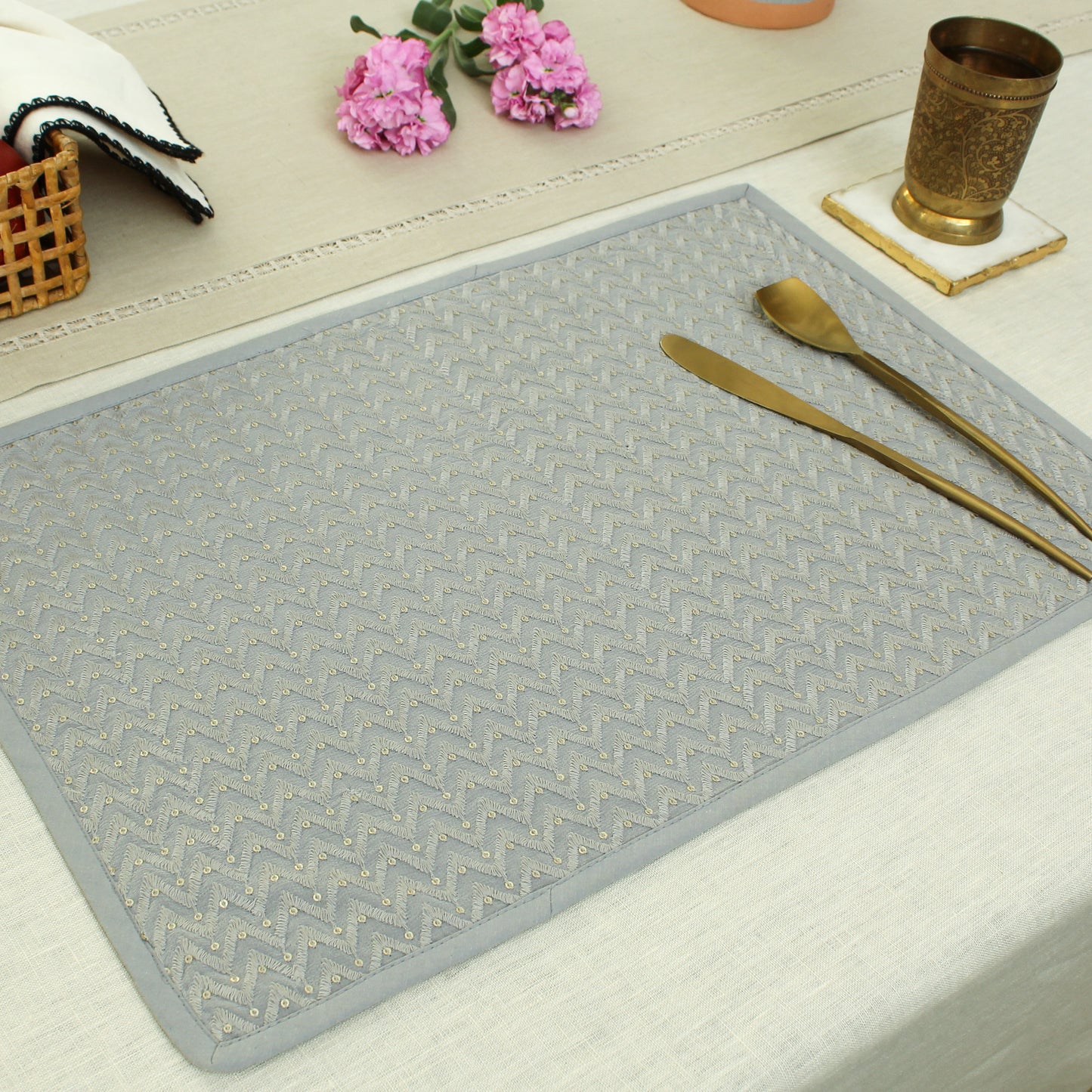Indus Placemat-Grey