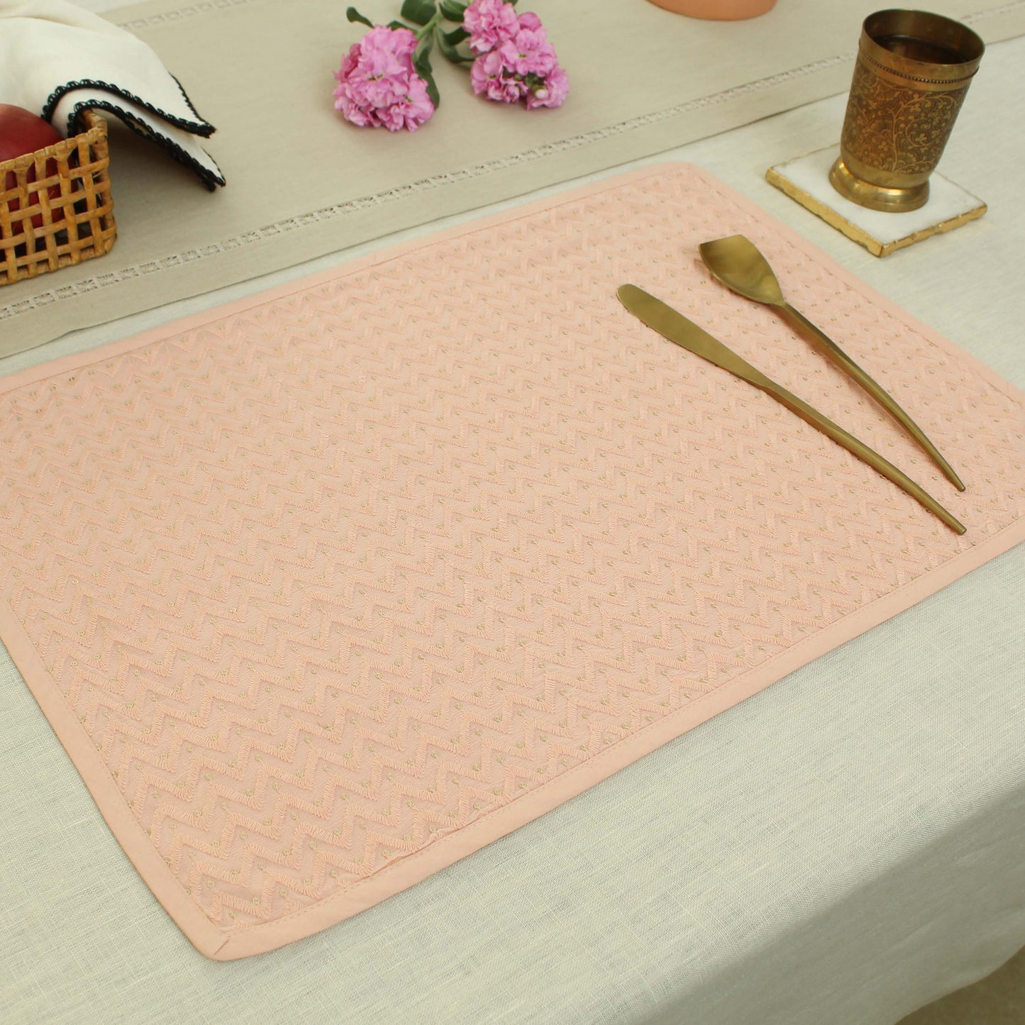 Indus Placemat-Pink