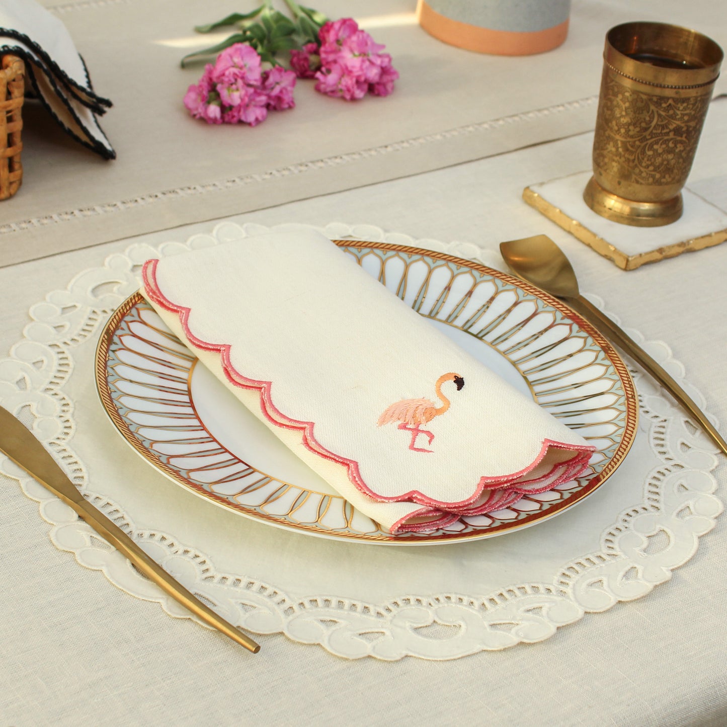 Flamingo Napkin-Pink