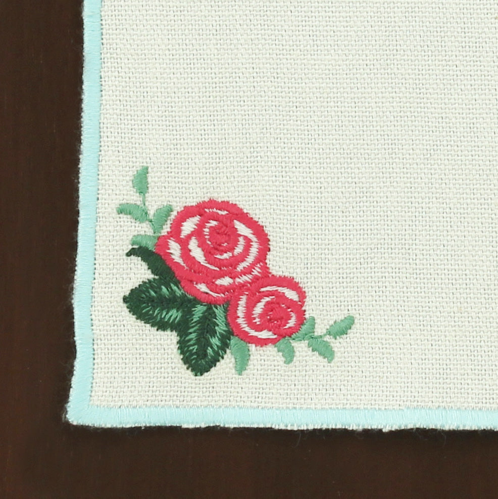Jasmine Bloom Cocktail Napkin-Ecru