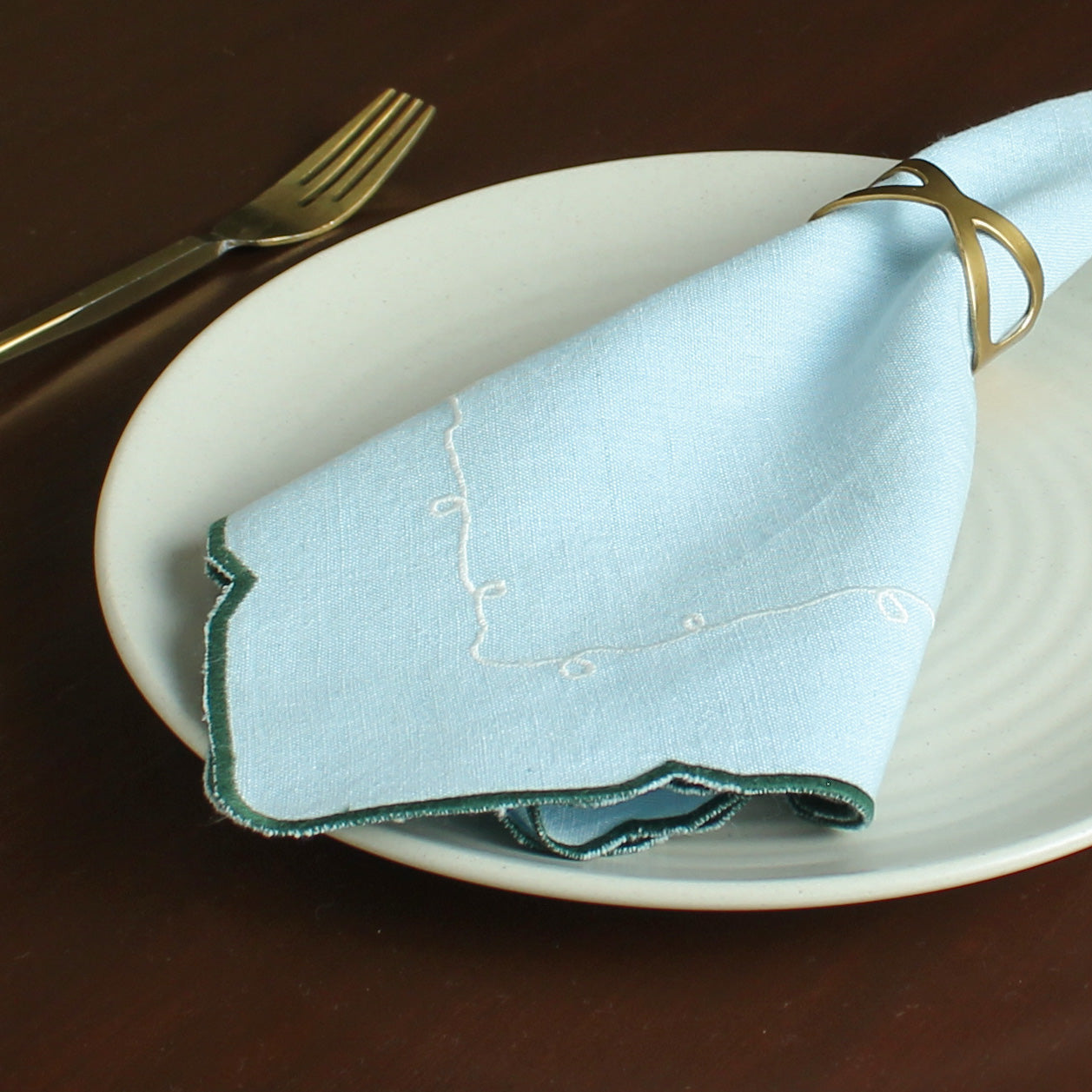 Filgree Napkin-Blue