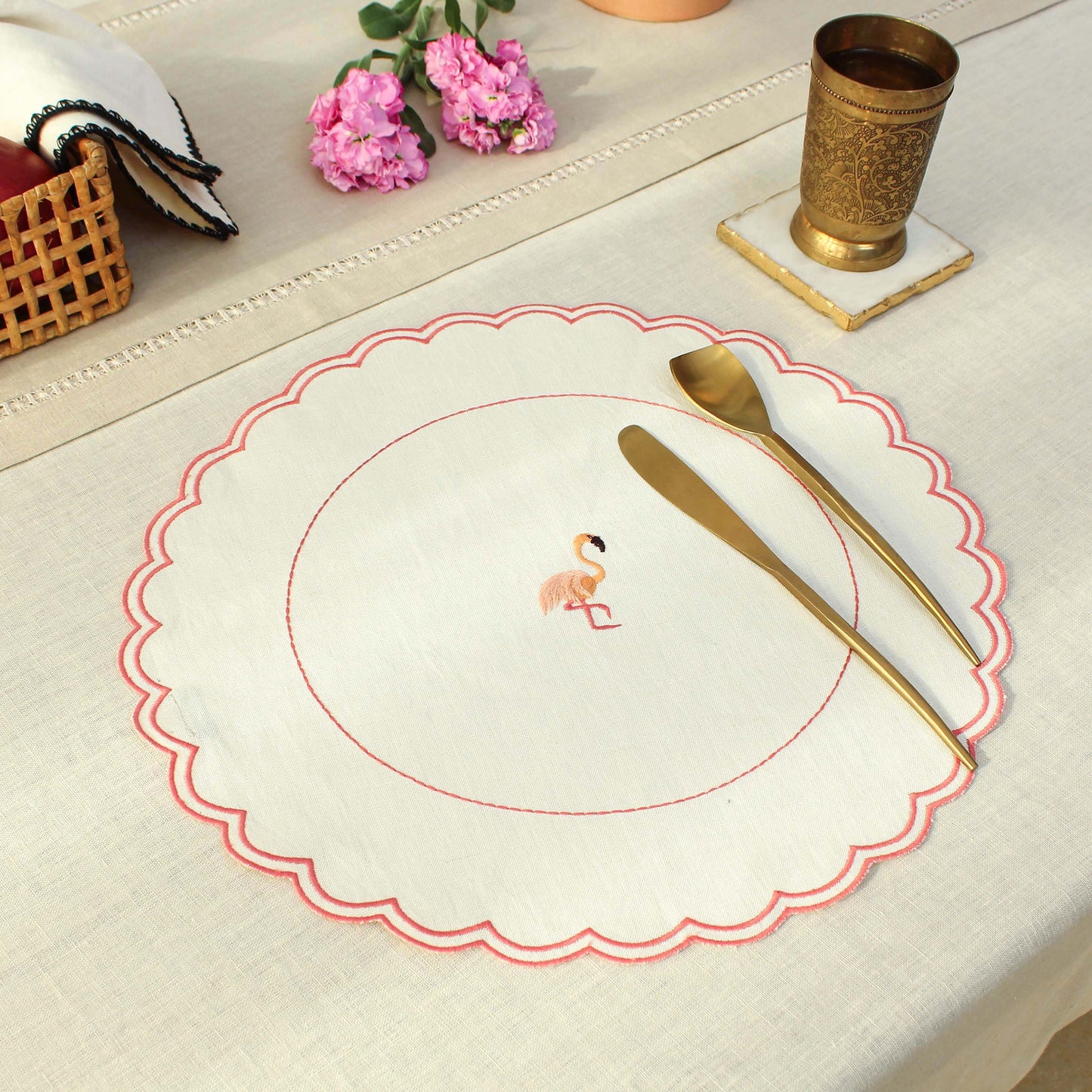 Flamingo Placemat-Pink