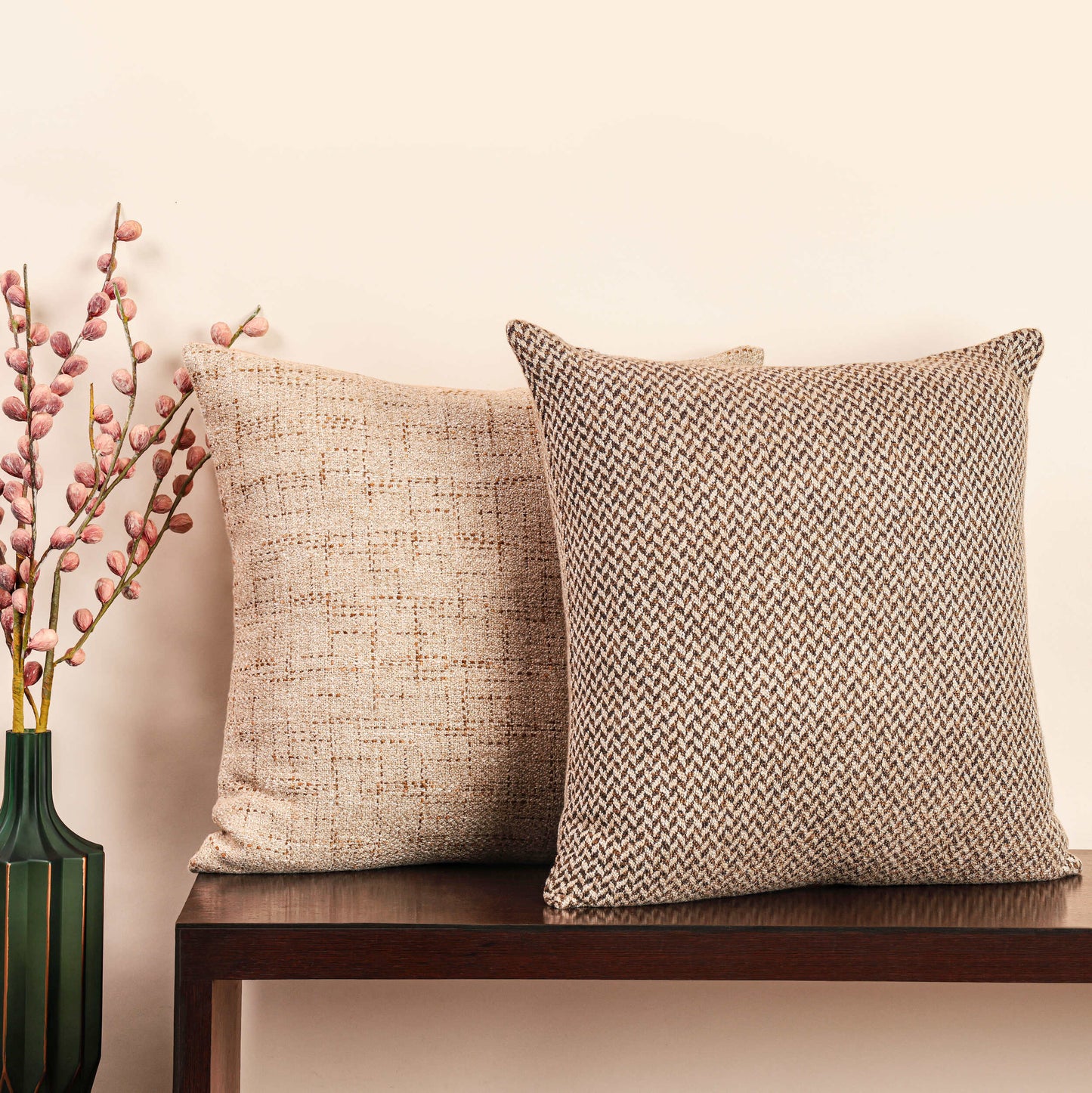 Tibetan Cherry Cushion Cover-Brown
