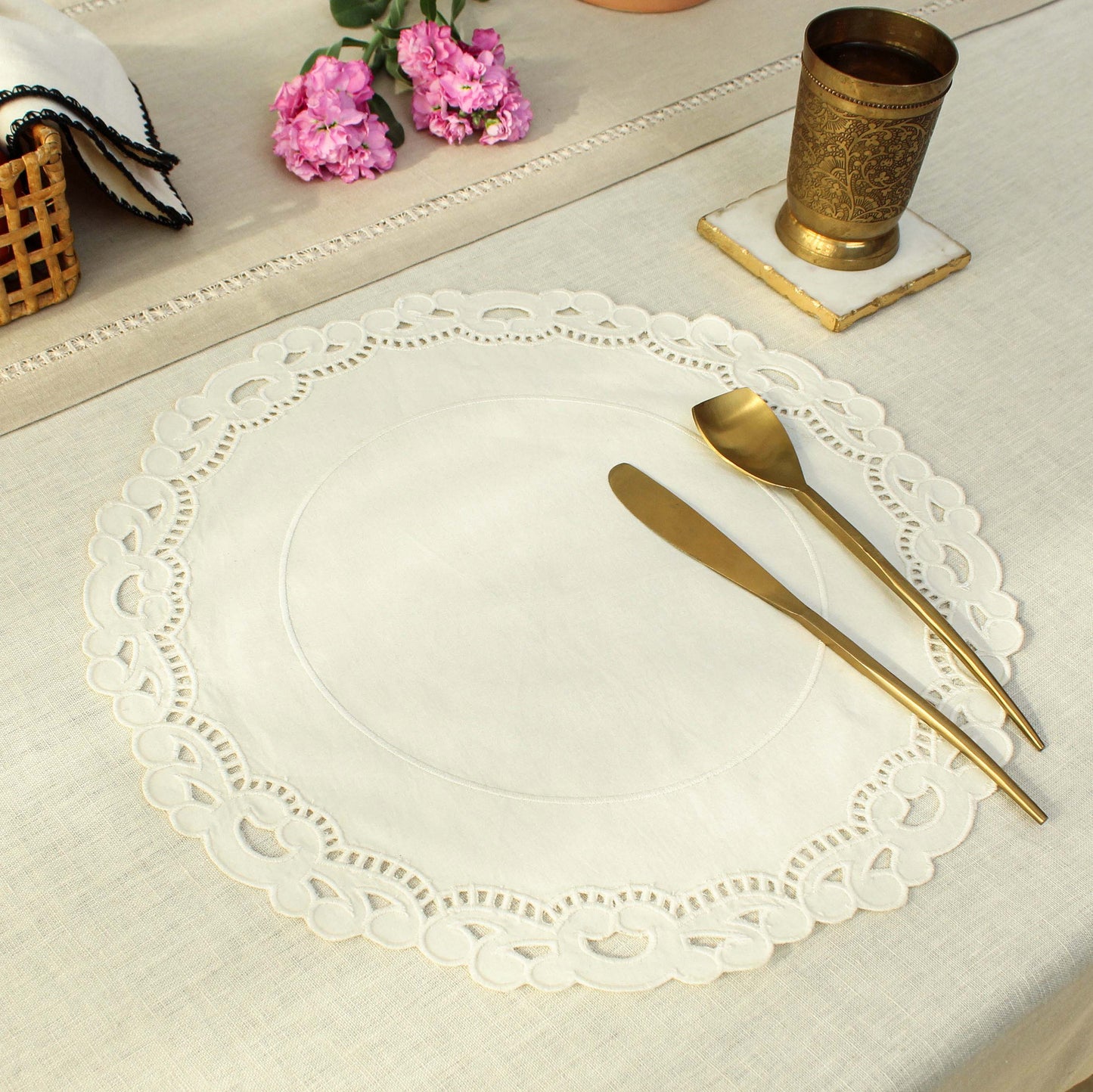 Rooh Placemat-Ecru