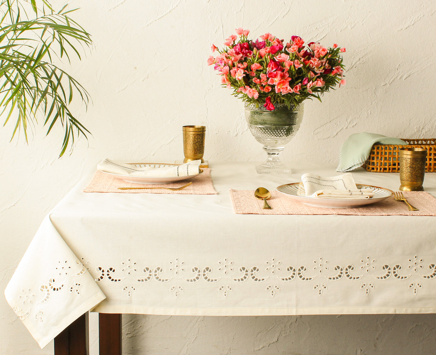 Sahr Table Cloth-Ecru