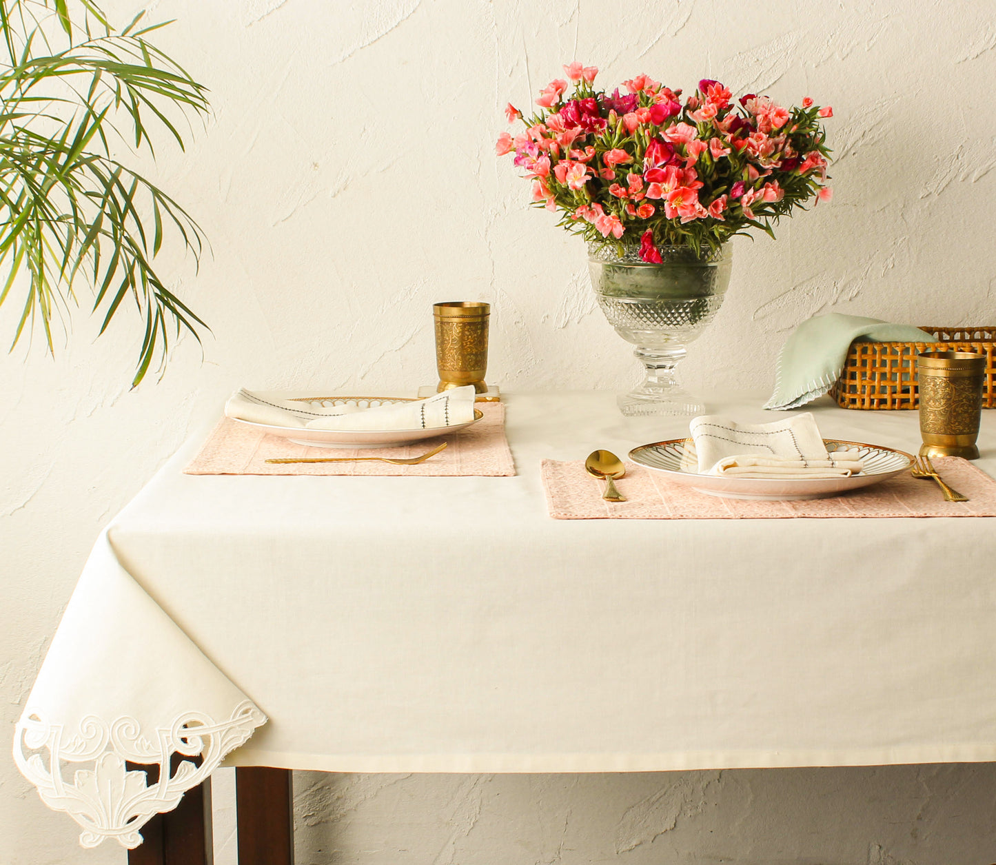 Noor Table Cloth-Ecru