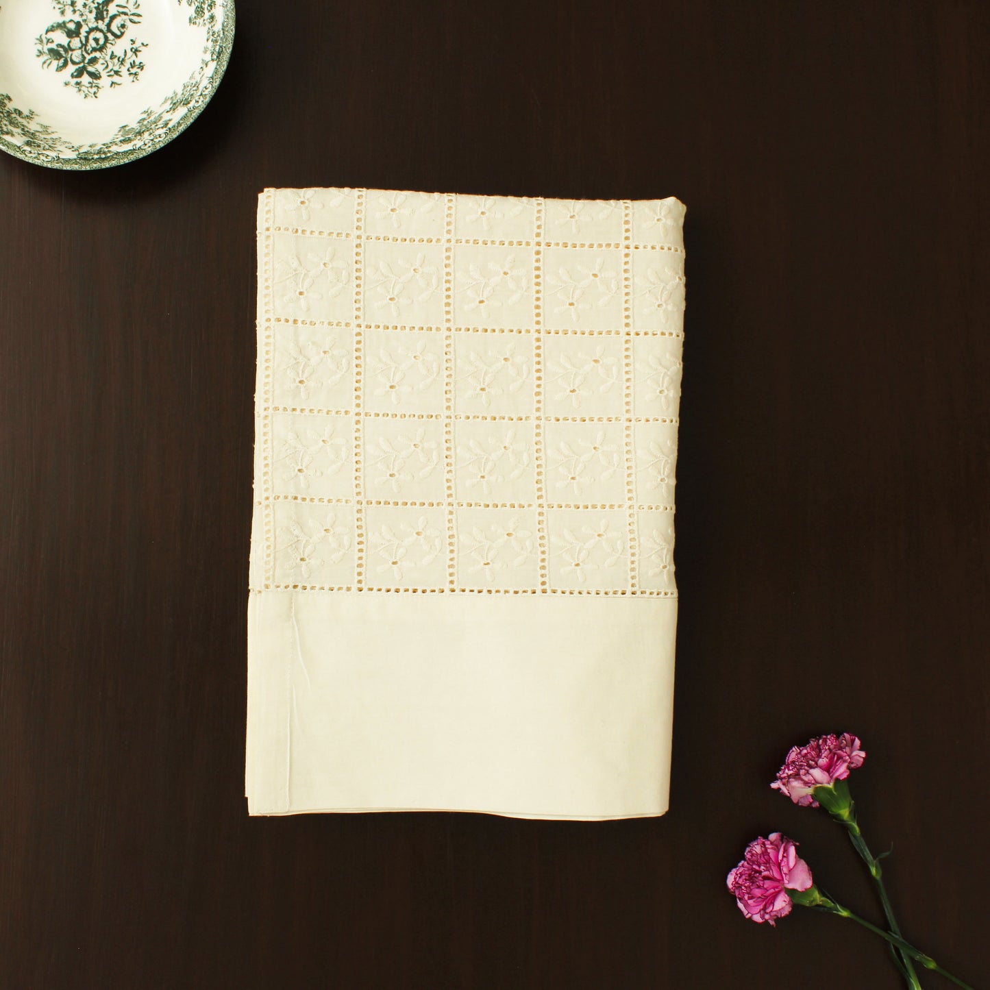 Nubra Table Cloth-Ecru