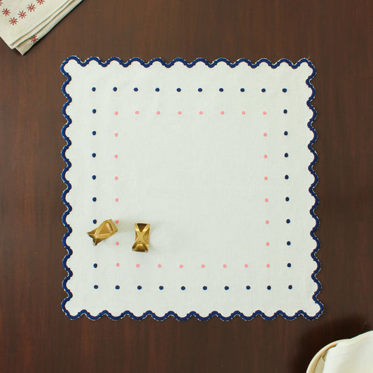Ladybug Leaf Napkin-Ecru