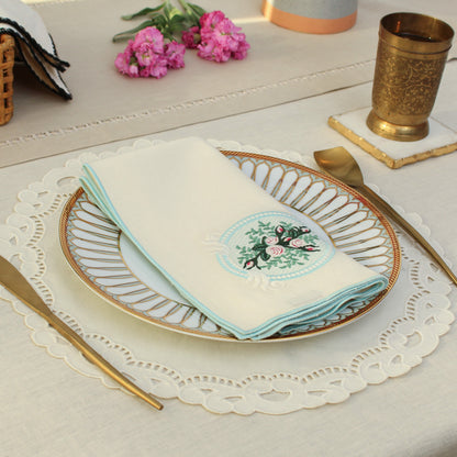 Jasmine Bloom Napkin-Ecru