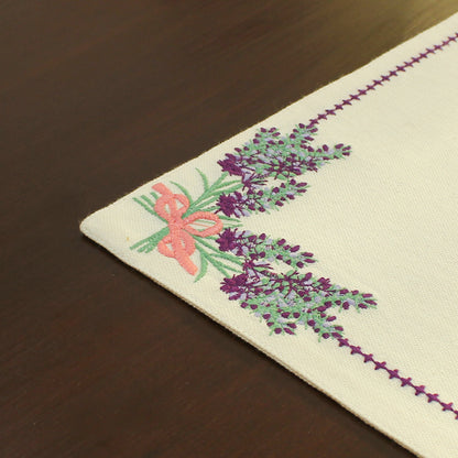 Purple Potpouri Placemat-Ecru