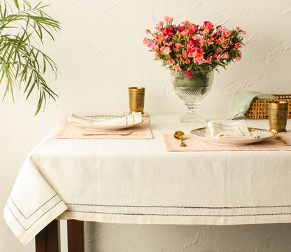 Tulum Table Cloth-Ecru