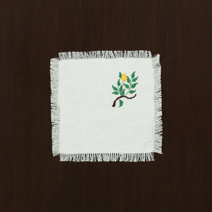Aspen Cocktail Napkin-Ecru