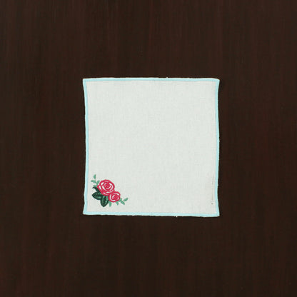 Jasmine Bloom Cocktail Napkin-Ecru